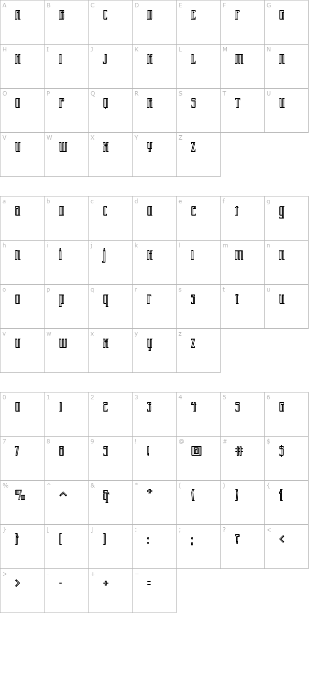 farrier-icg-inline character map