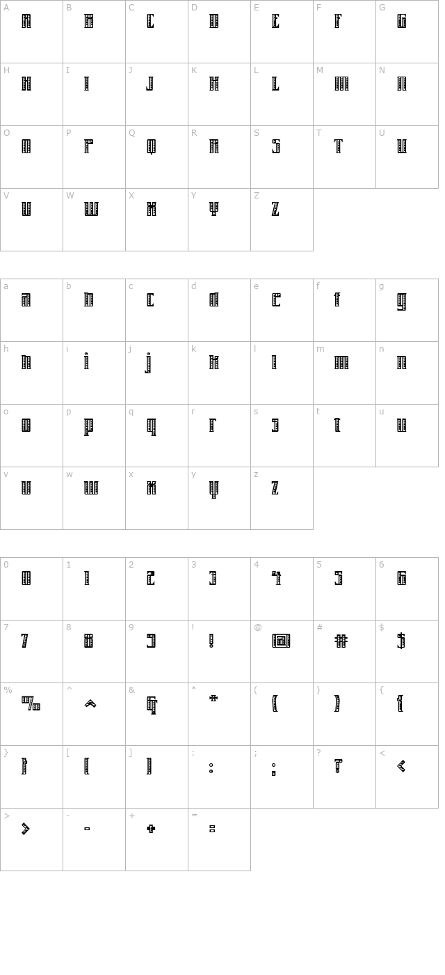 farrier-icg-shaded character map