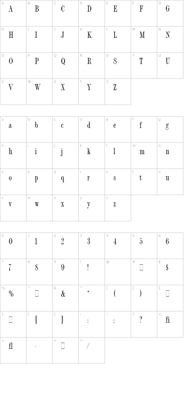 fashion-compressed-let-plain10 character map