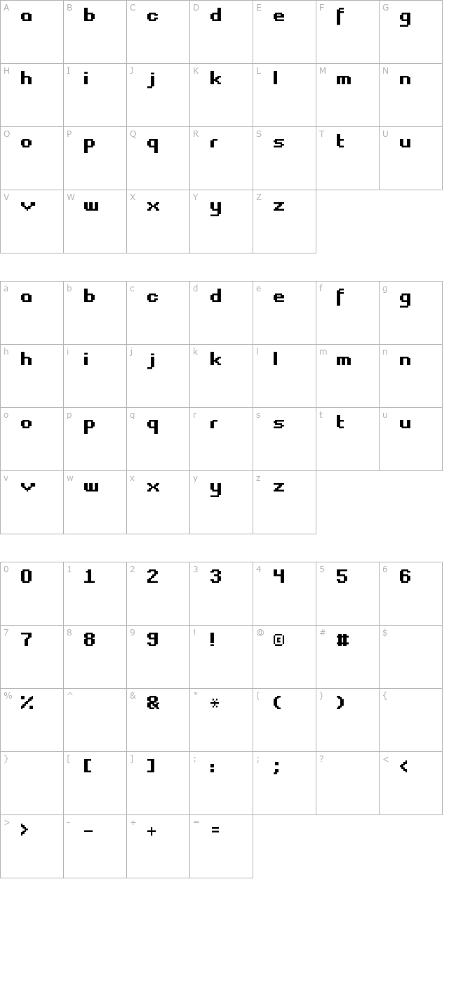 Fasttracker II character map