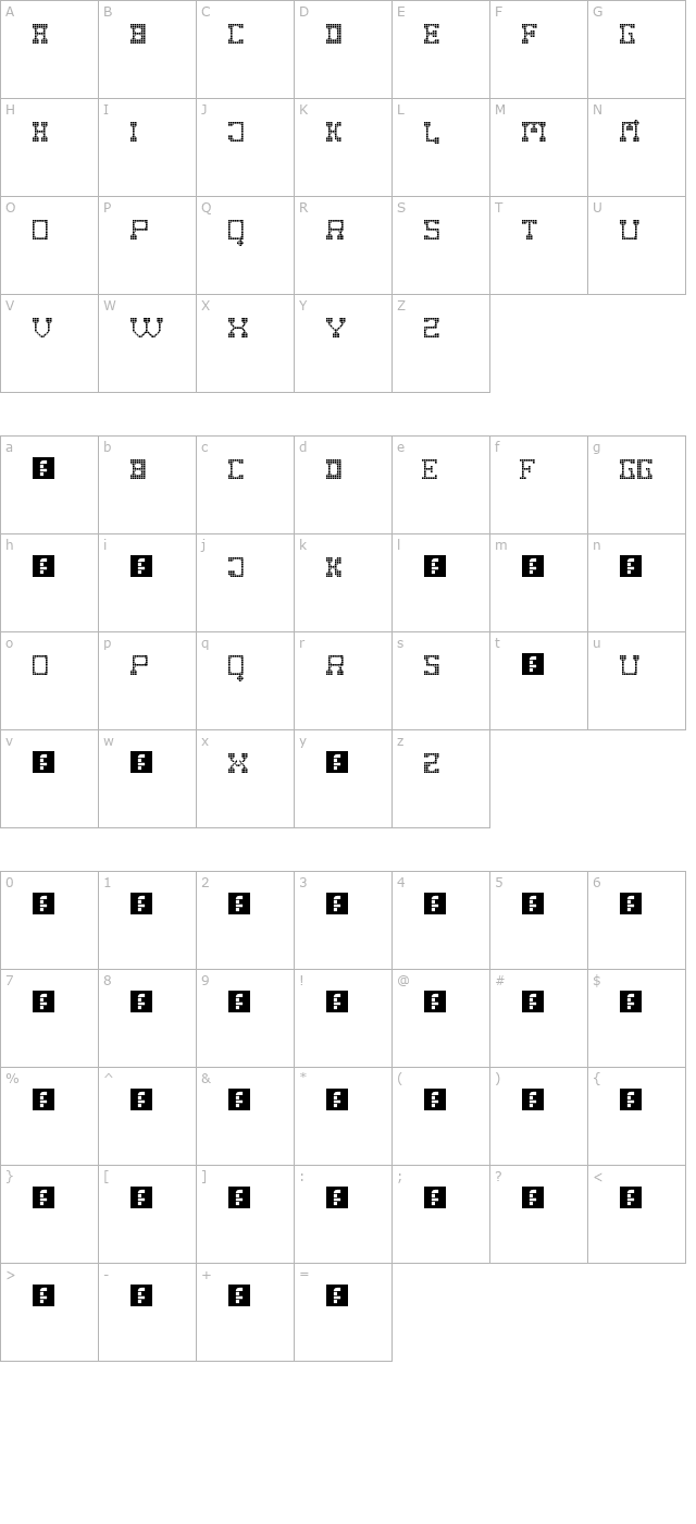 fat-cowboy-square-regular character map