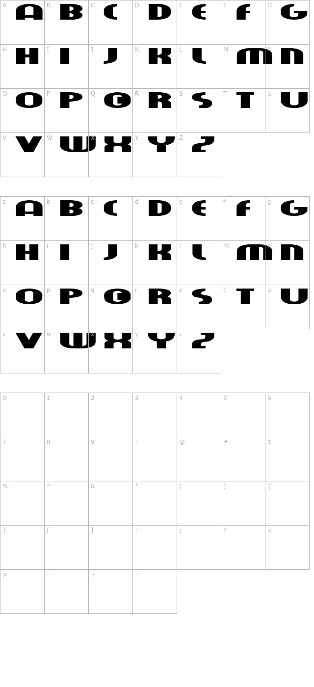 fatboy character map