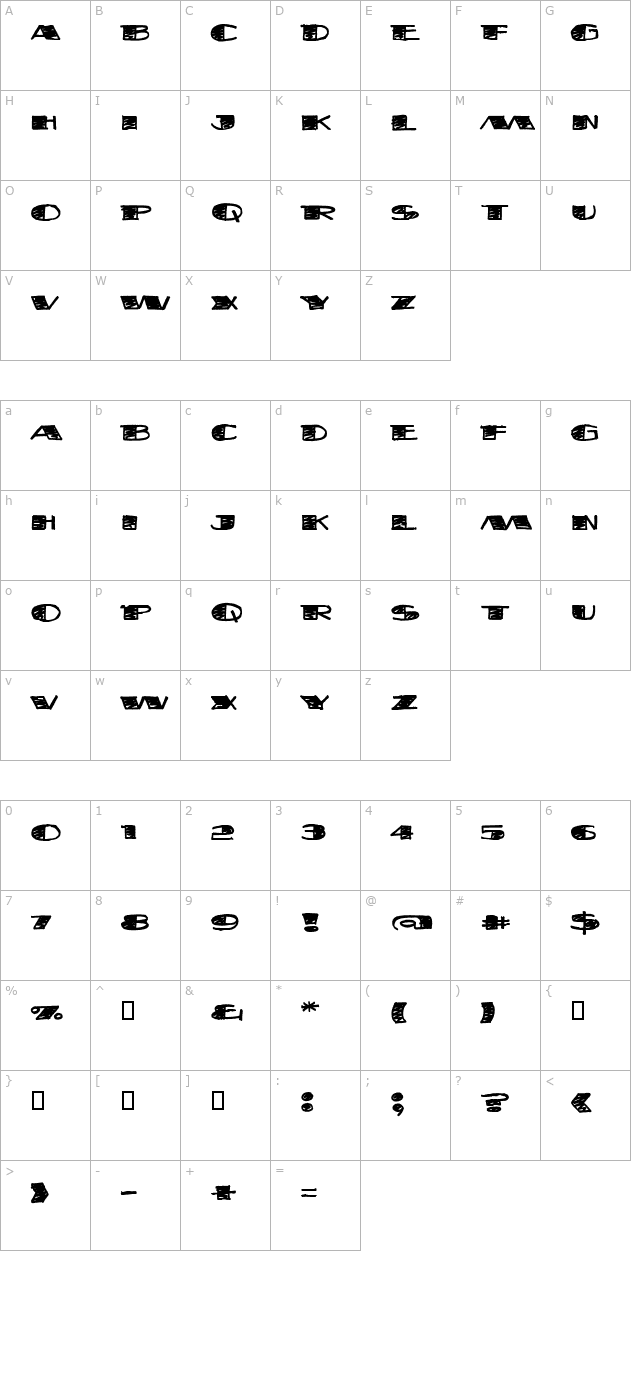 fatstack-bb character map