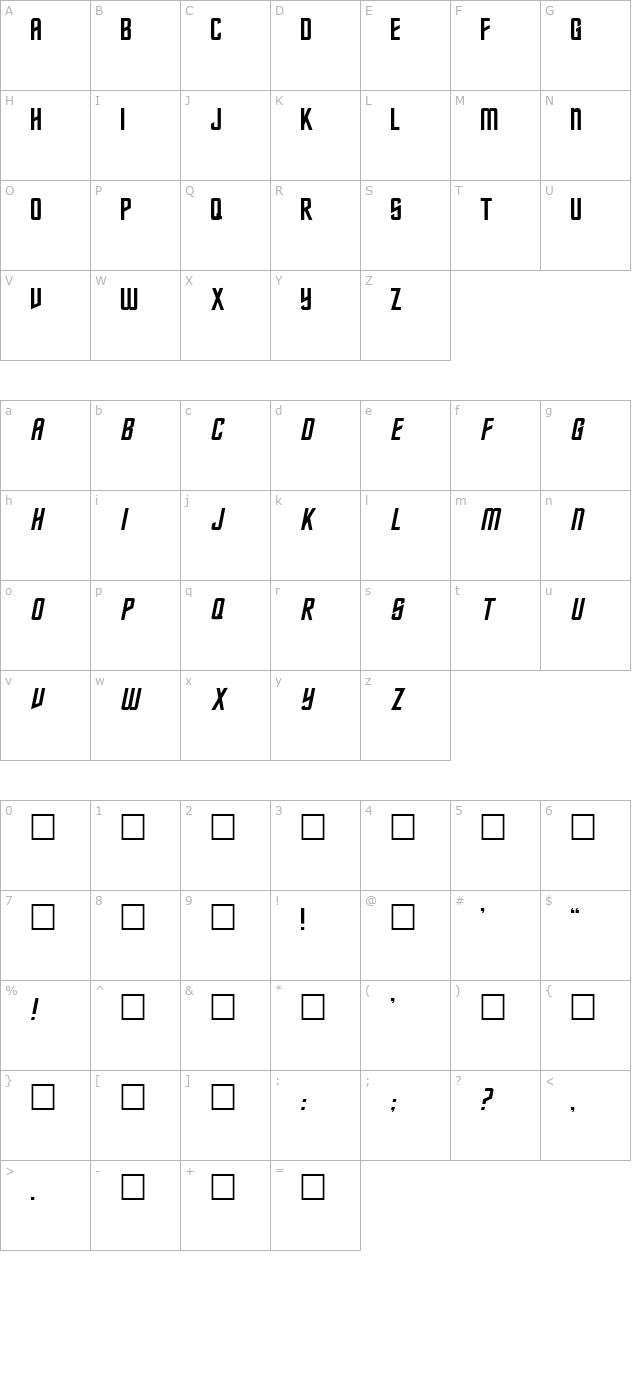 Federation Classic 2 character map