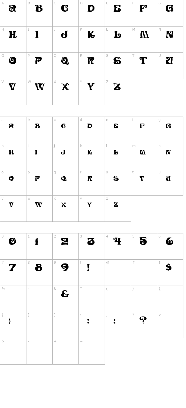 Festival Nights JL character map