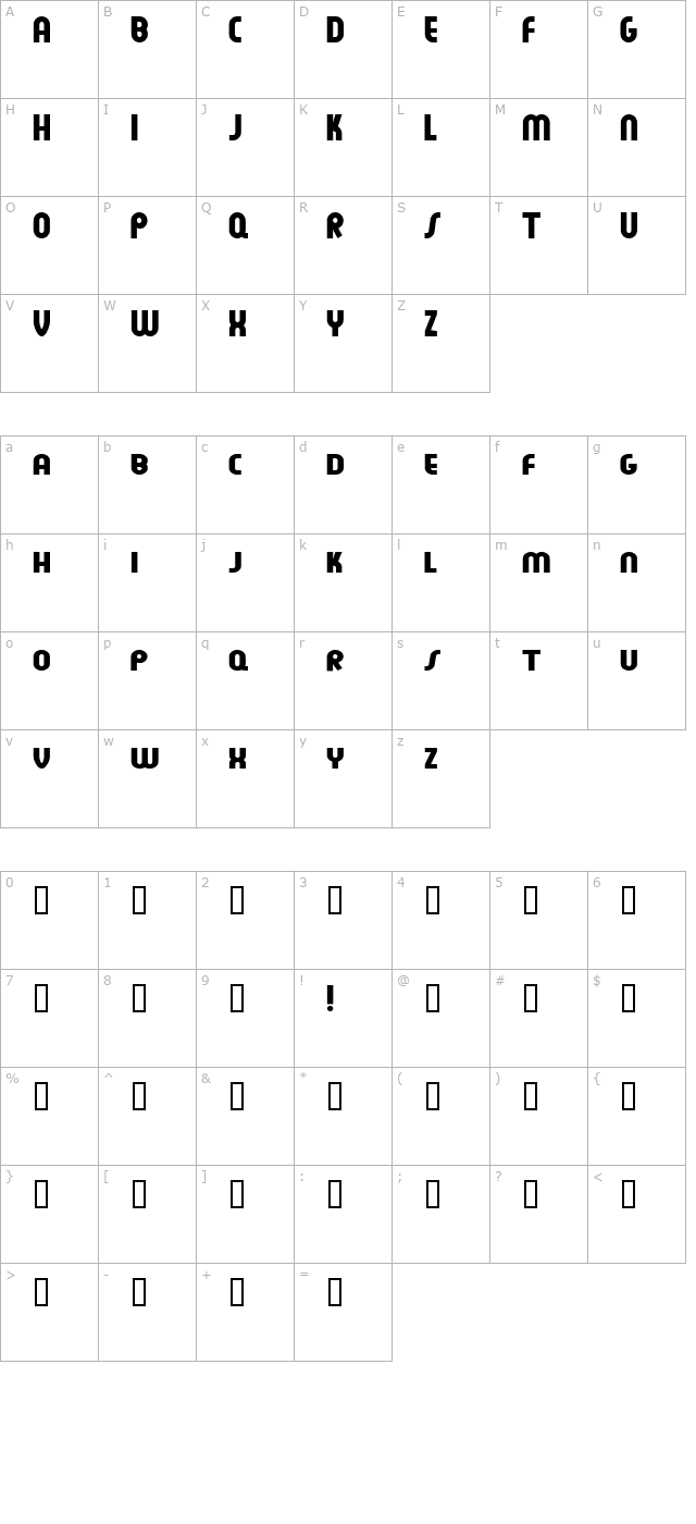 Feuerfeste Normal character map