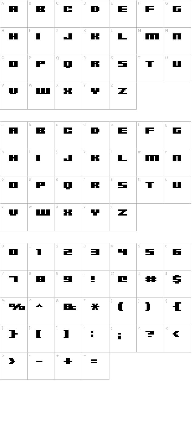 FFF Access character map