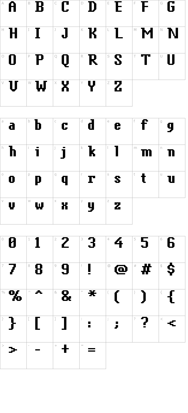 fff-antigua-bold-extended character map