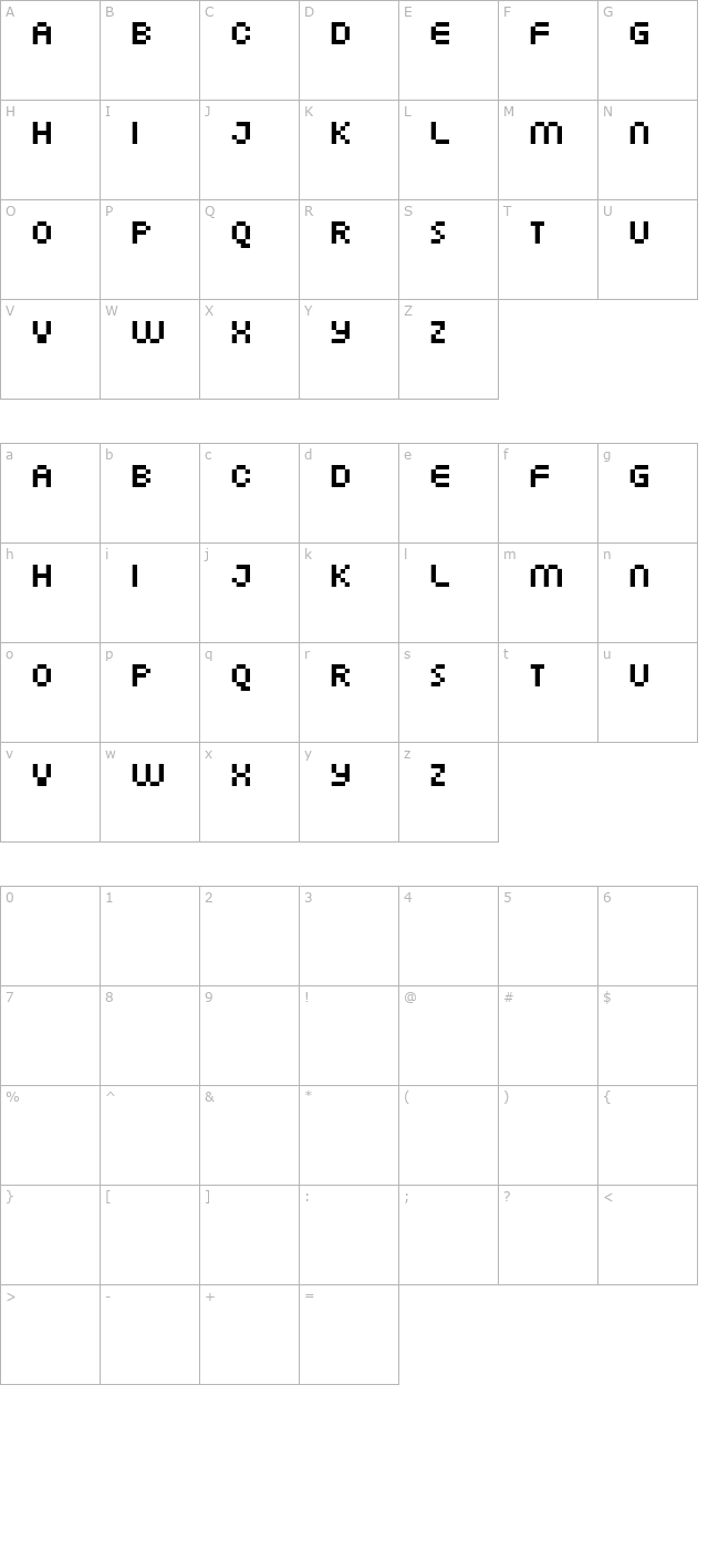 FFF Atlantis Trial character map