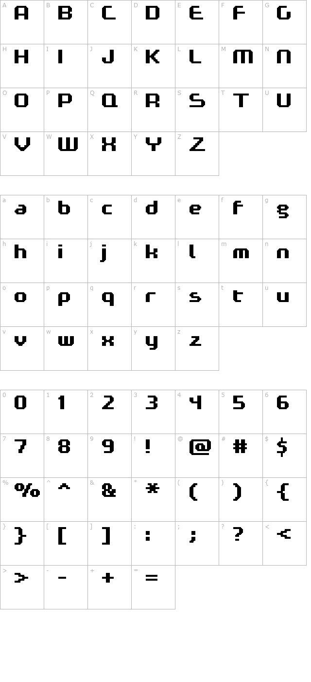 fff-expresso-bold-extended character map