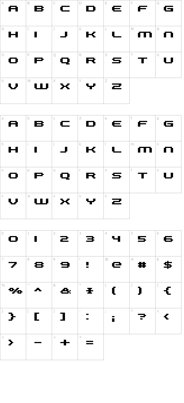 fff-galaxy-bold-extended character map