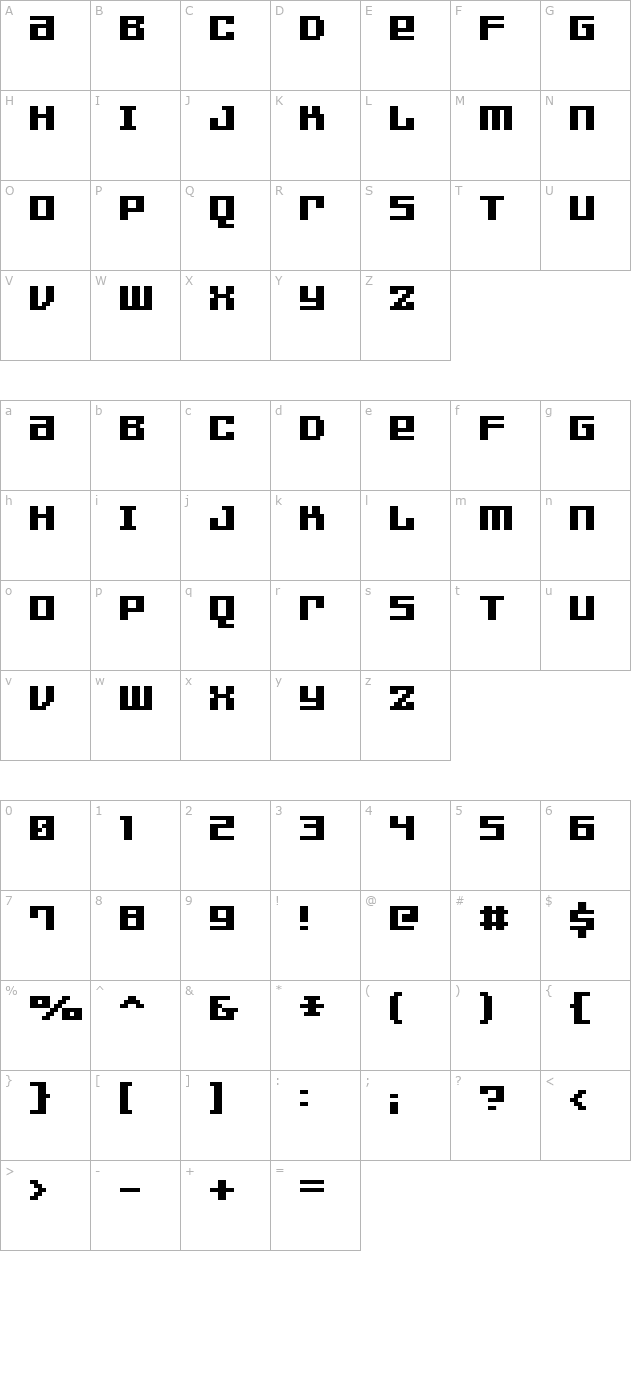 fff-games-bold-extended character map