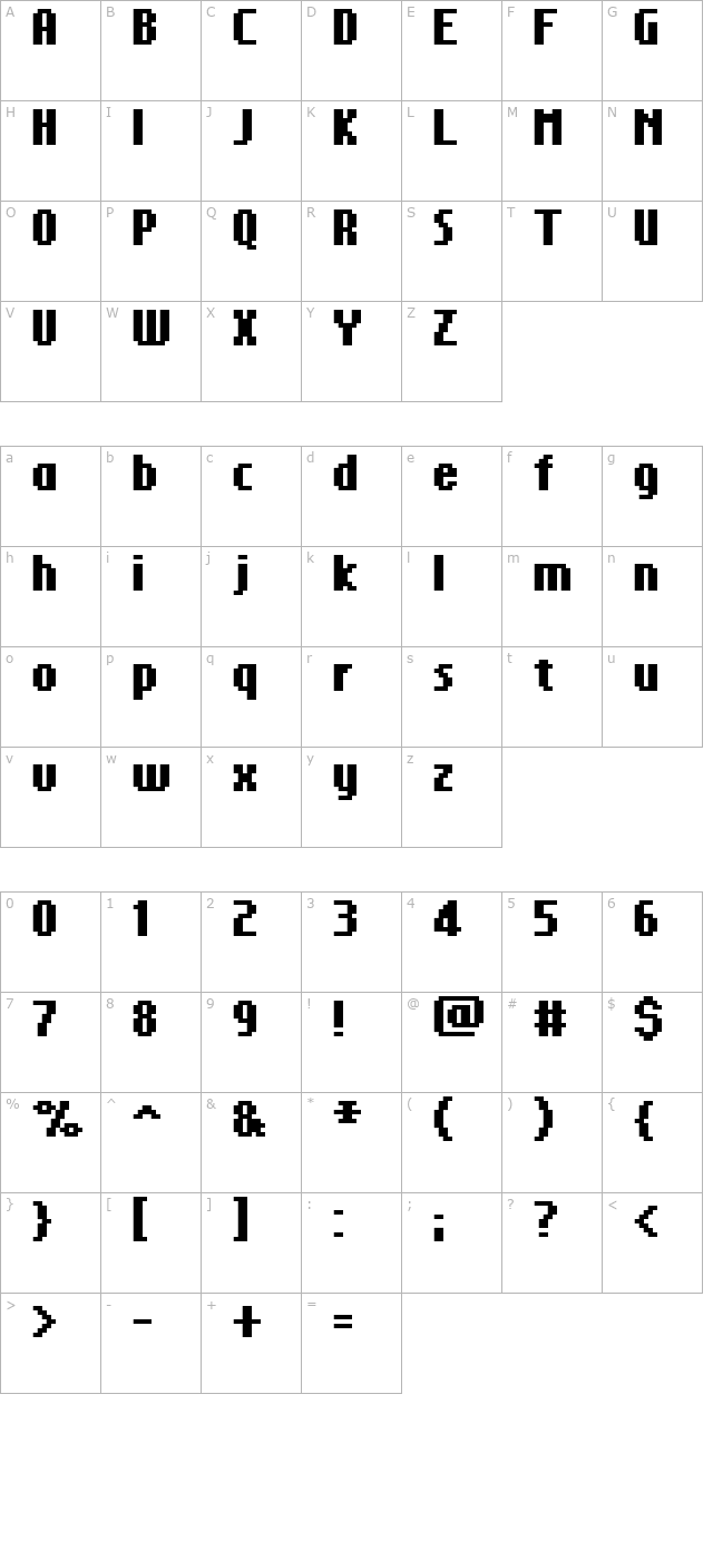 fff-glorious-bold-extended character map