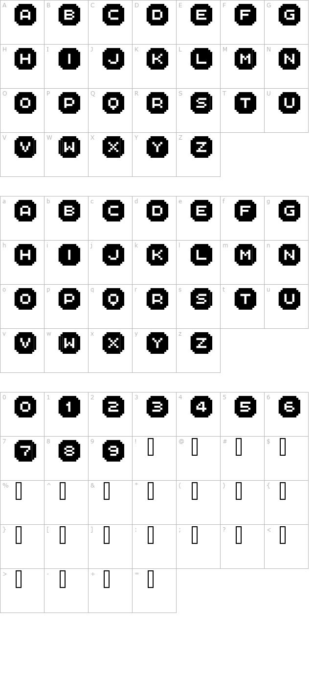 FFF Interface06 character map