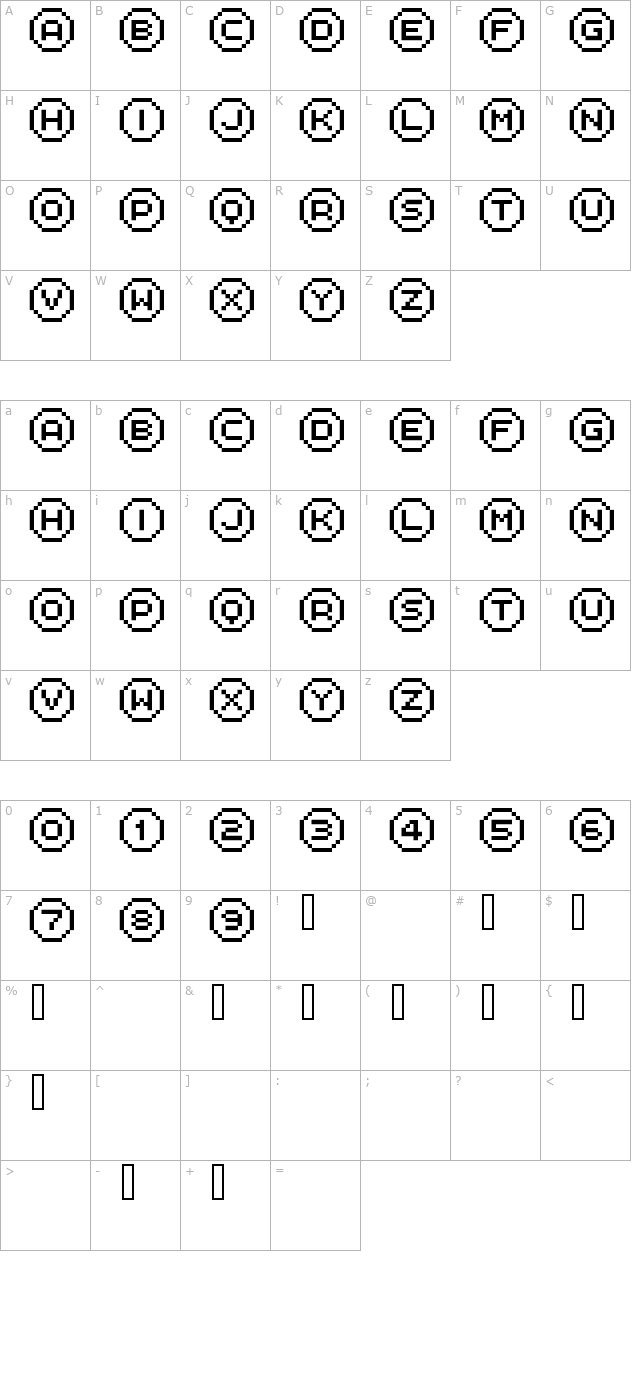 FFF Interface07 character map