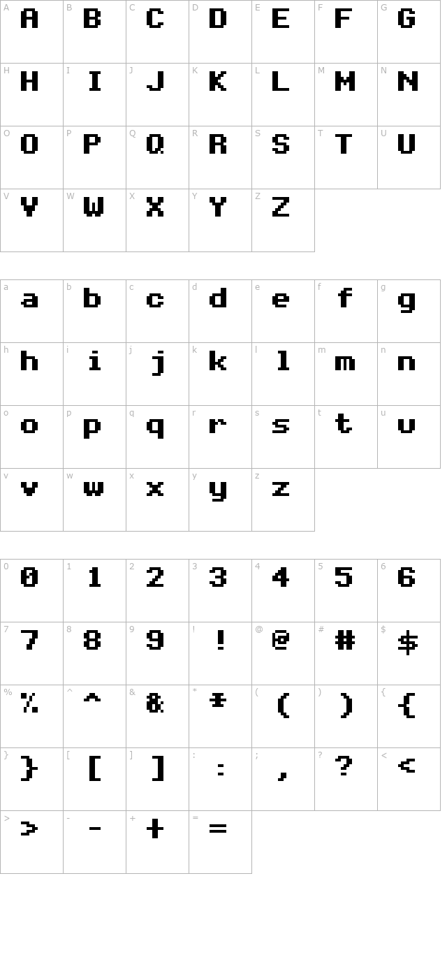 fff-mono01-bold-extended character map