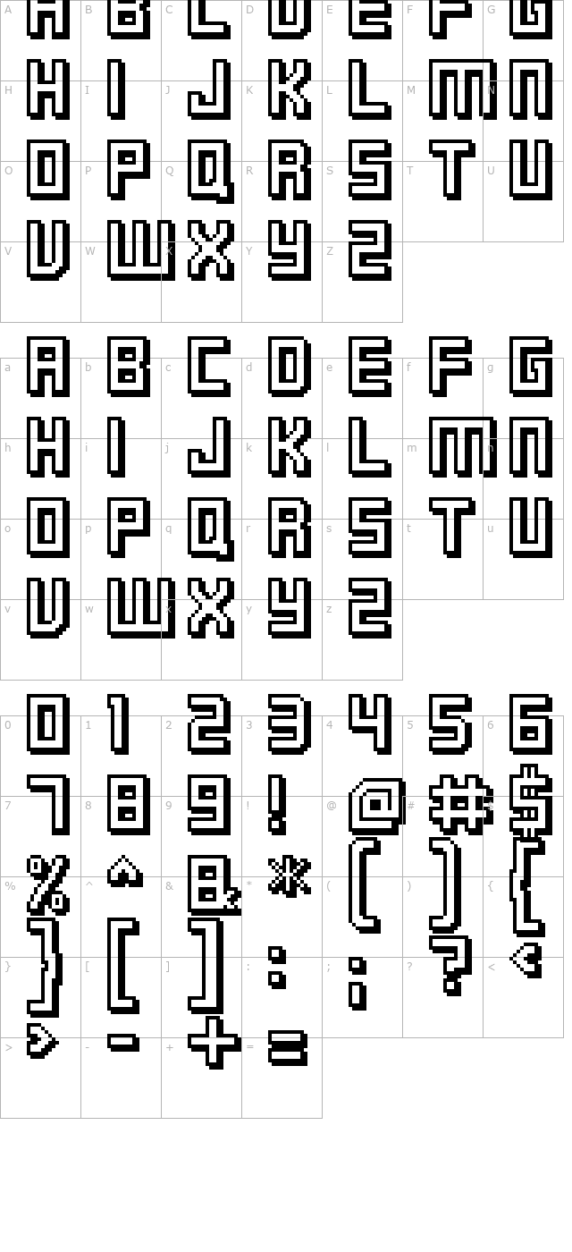 FFF Timeline 01 character map