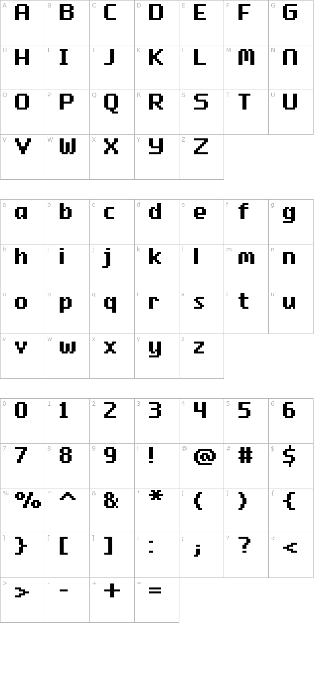 fff-zerofactor-bold-extended character map