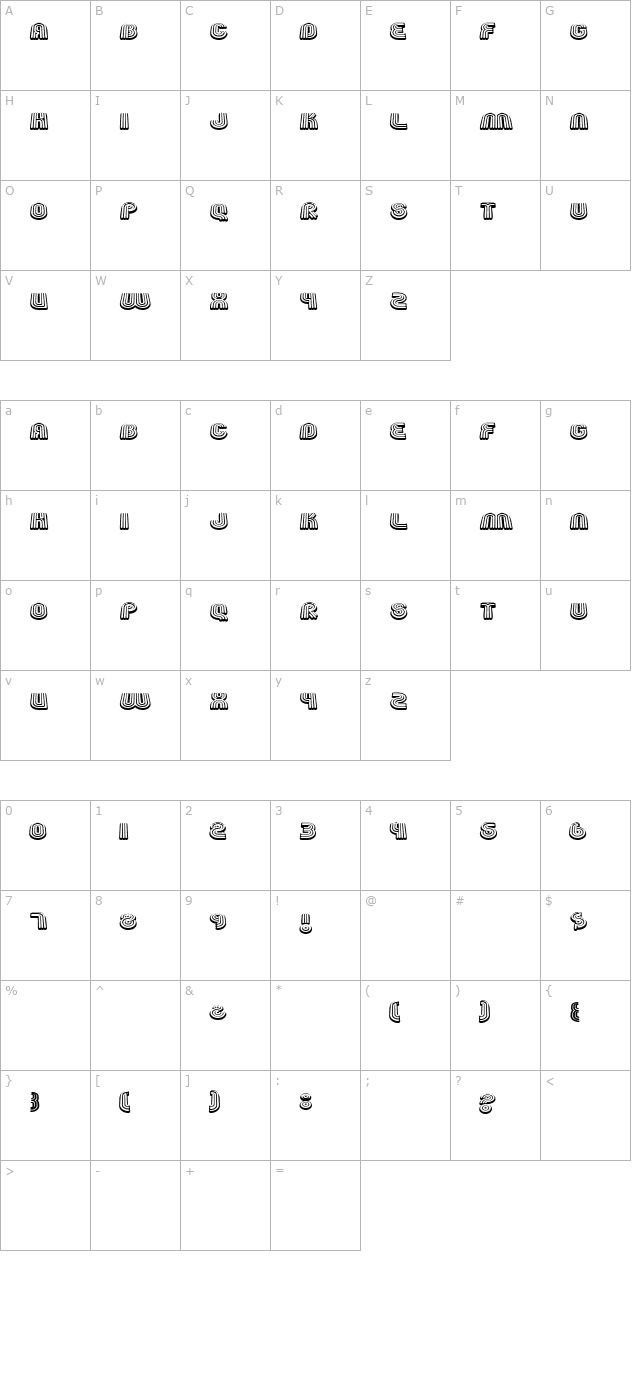 FgrooveEighty character map