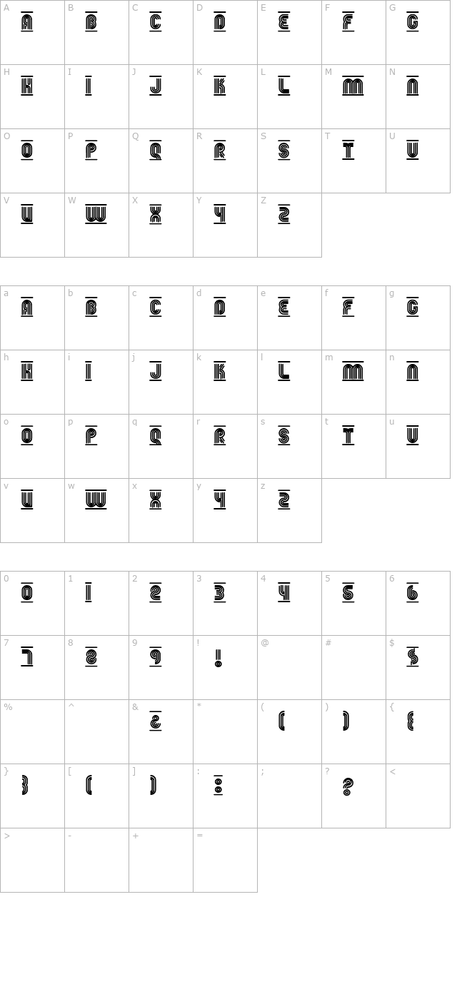 FgrooveSeventyEight character map