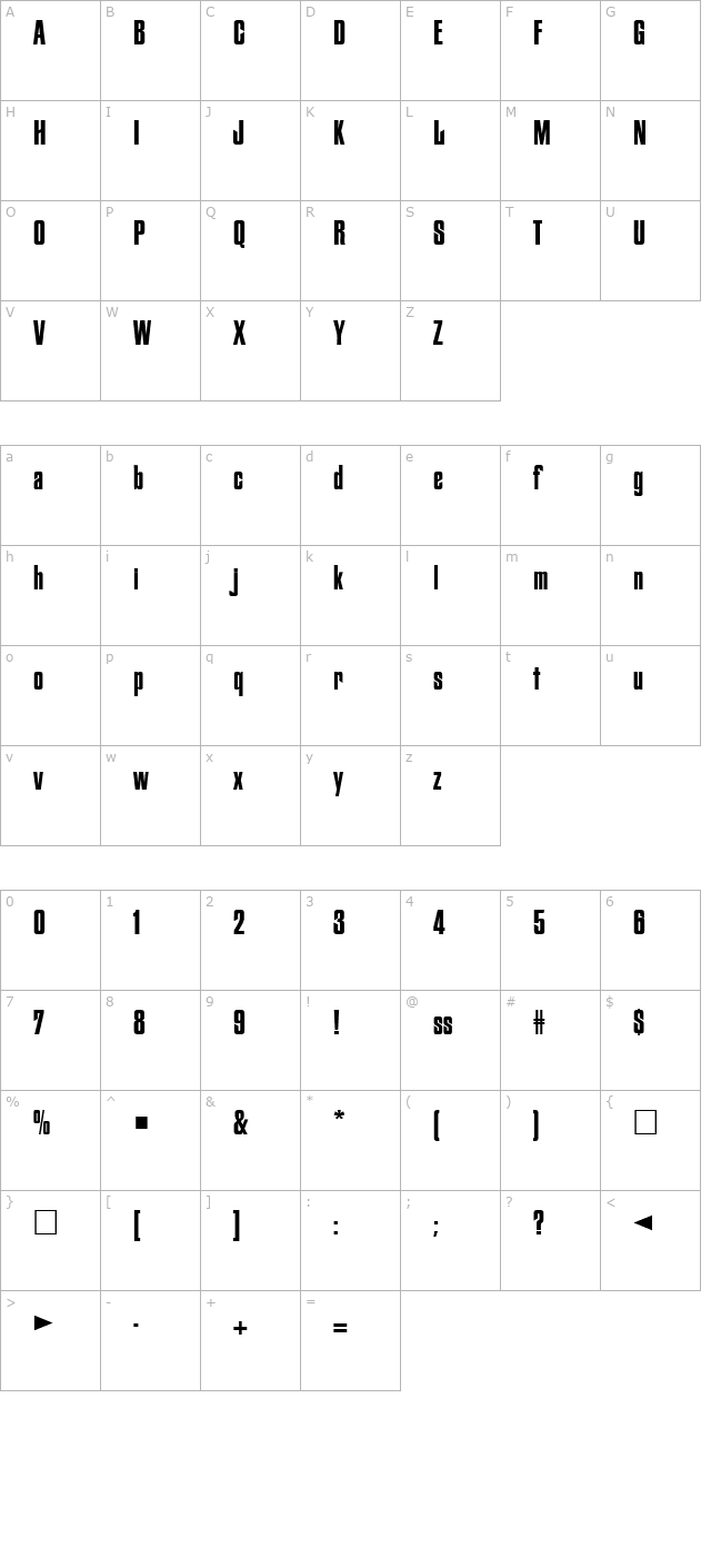 Fiord-Regular character map