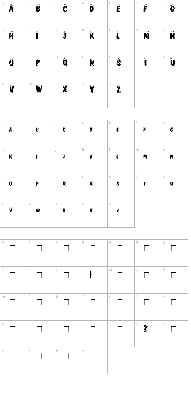 FIRE Normal character map