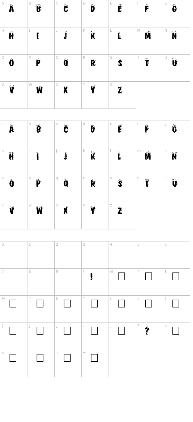 firebugcapsssk-regular character map