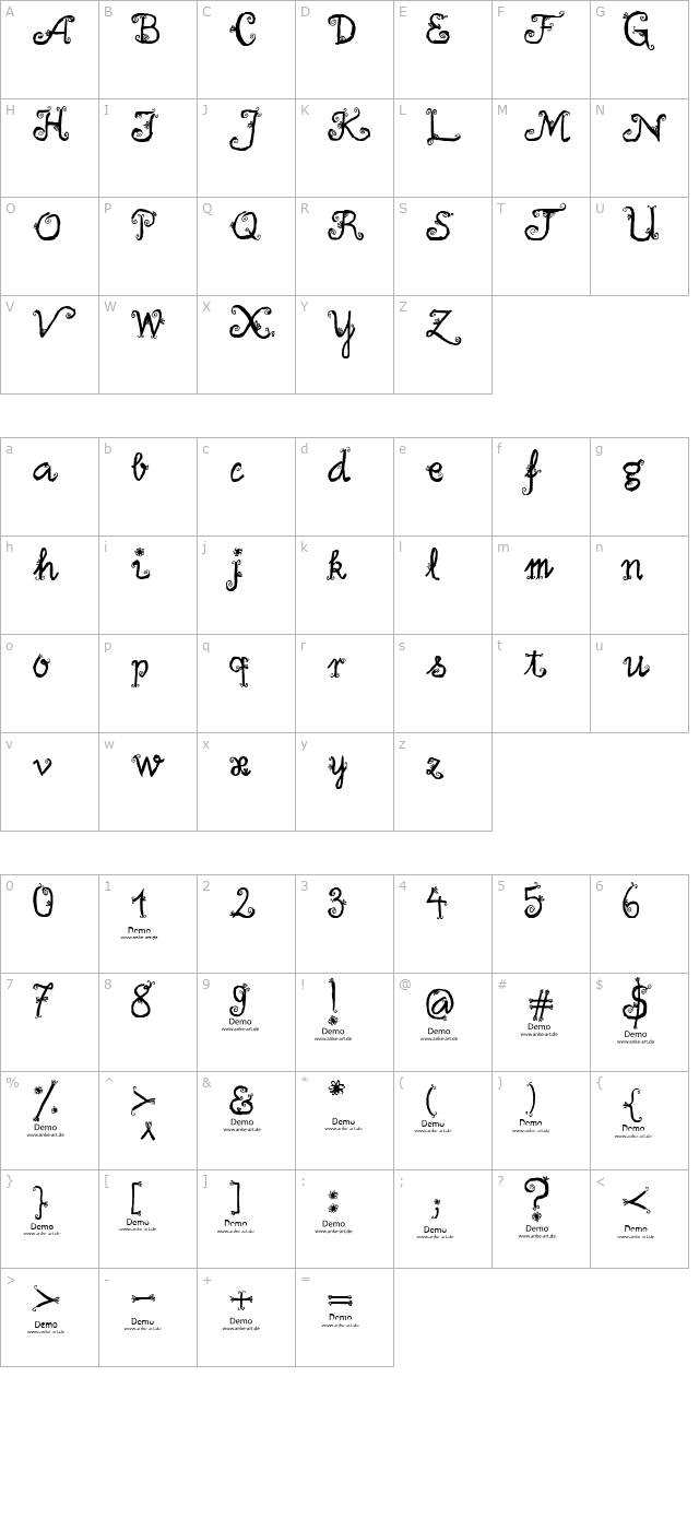 firlefanz character map