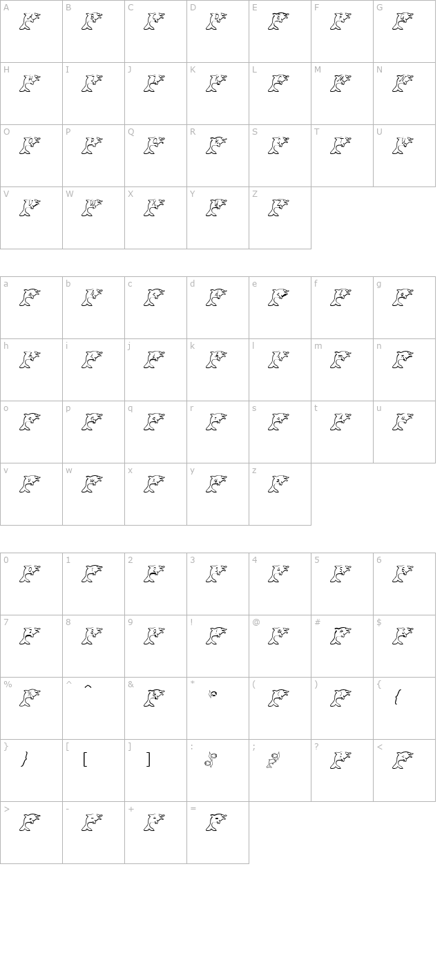 Fishdance Becker character map