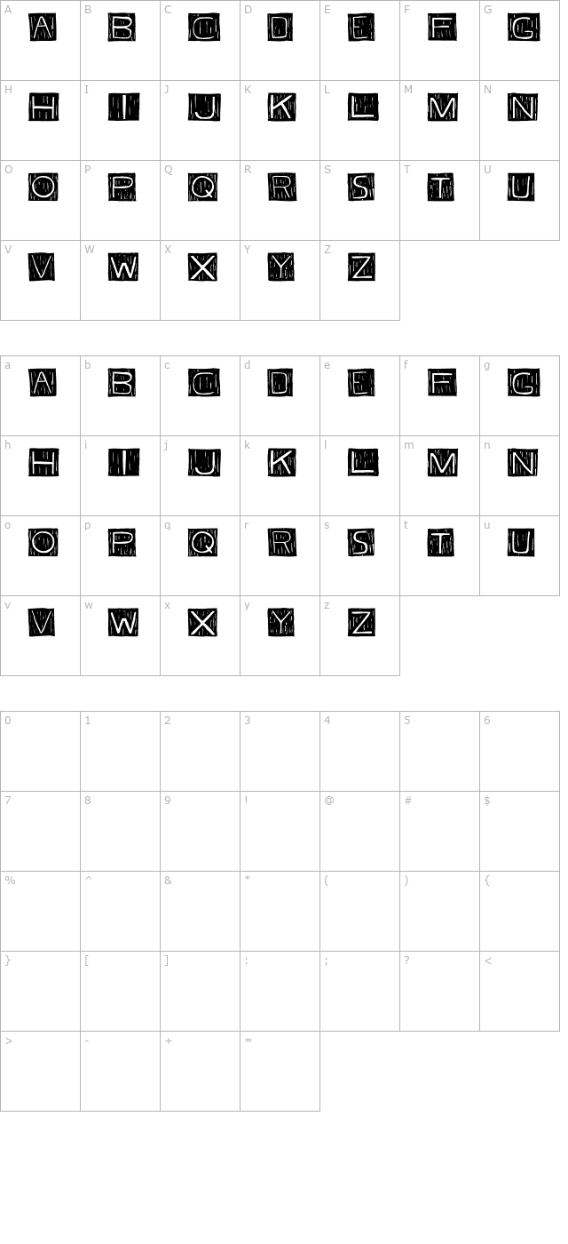 FKAFont Regular character map