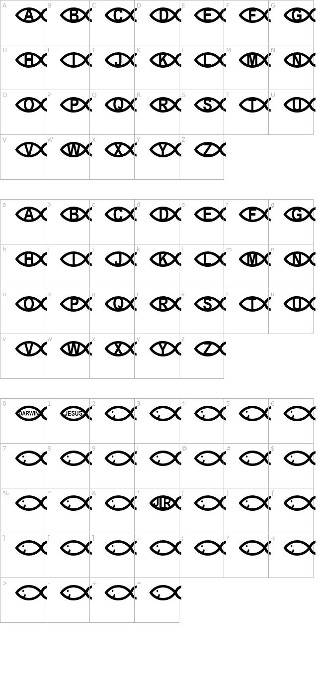 fl-darwinesque character map