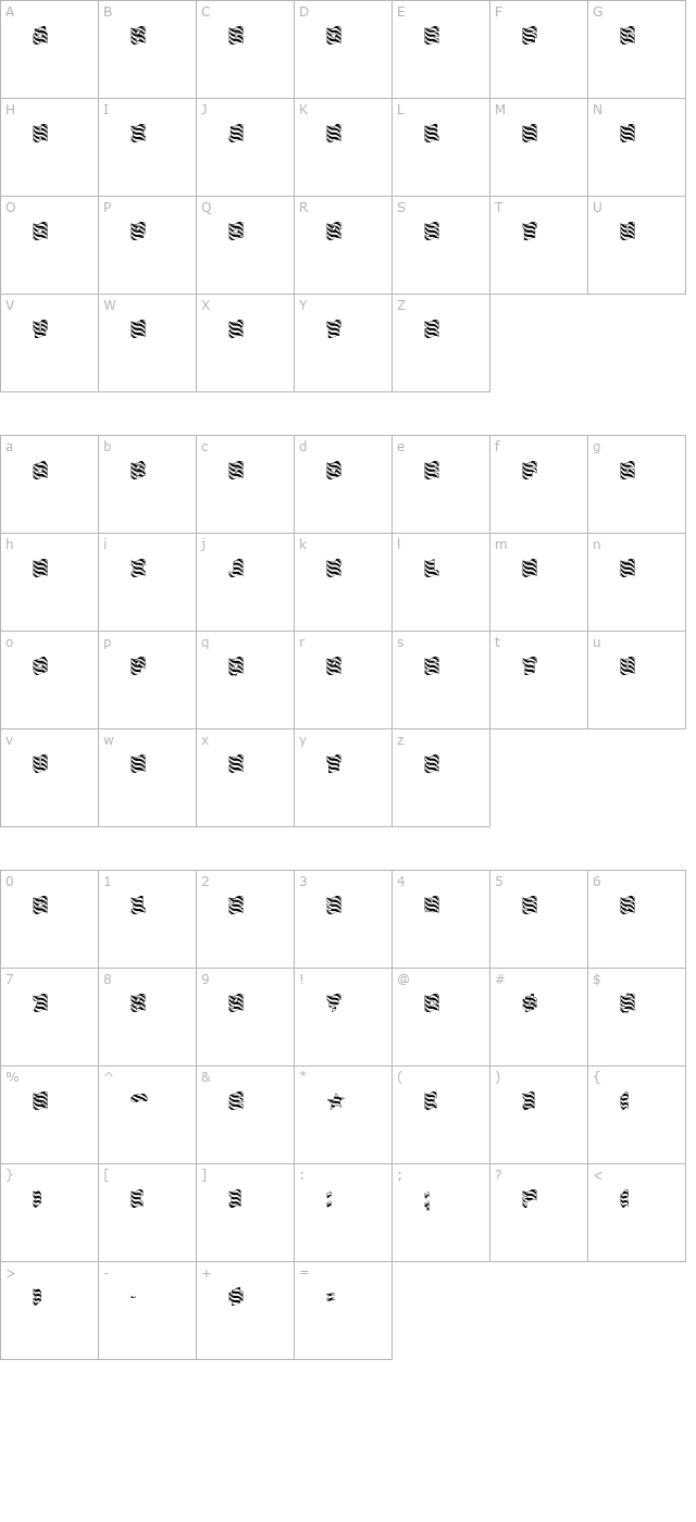 FlagDayTwo character map