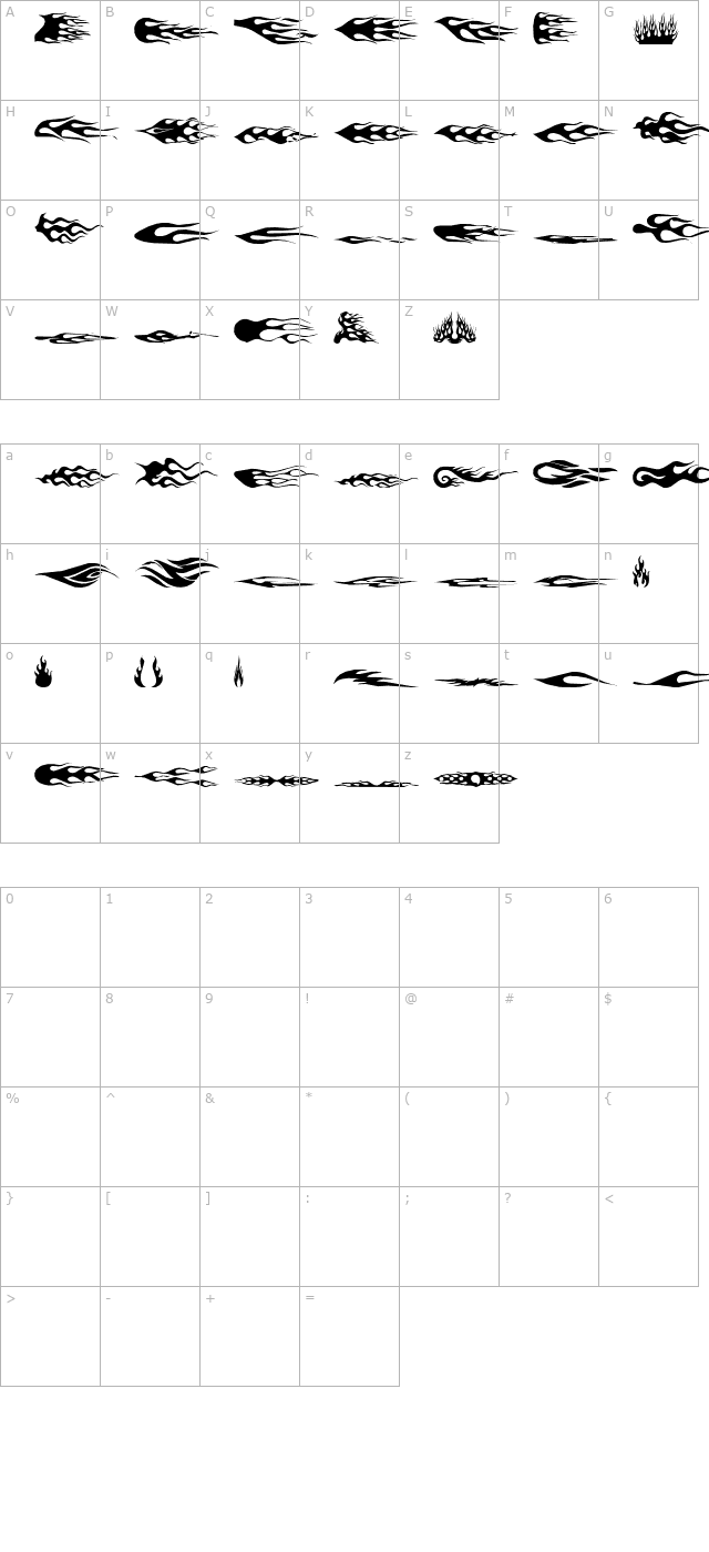 flamez by marioz character map