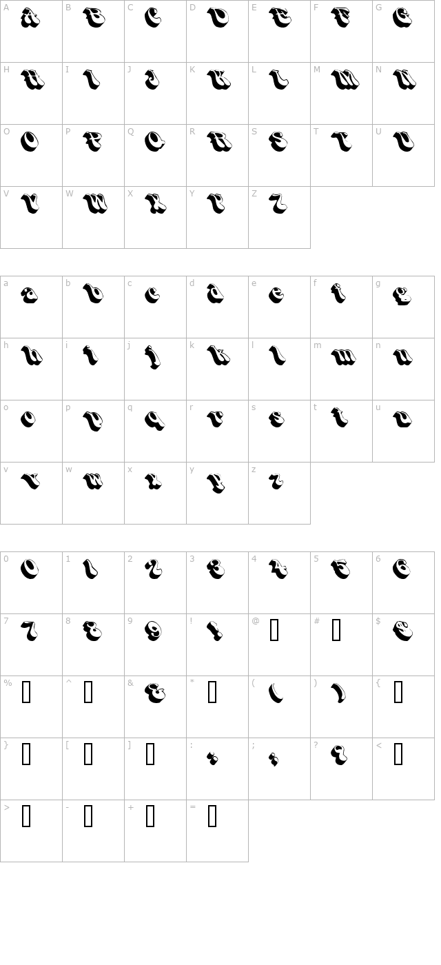 FlashbackExtended character map