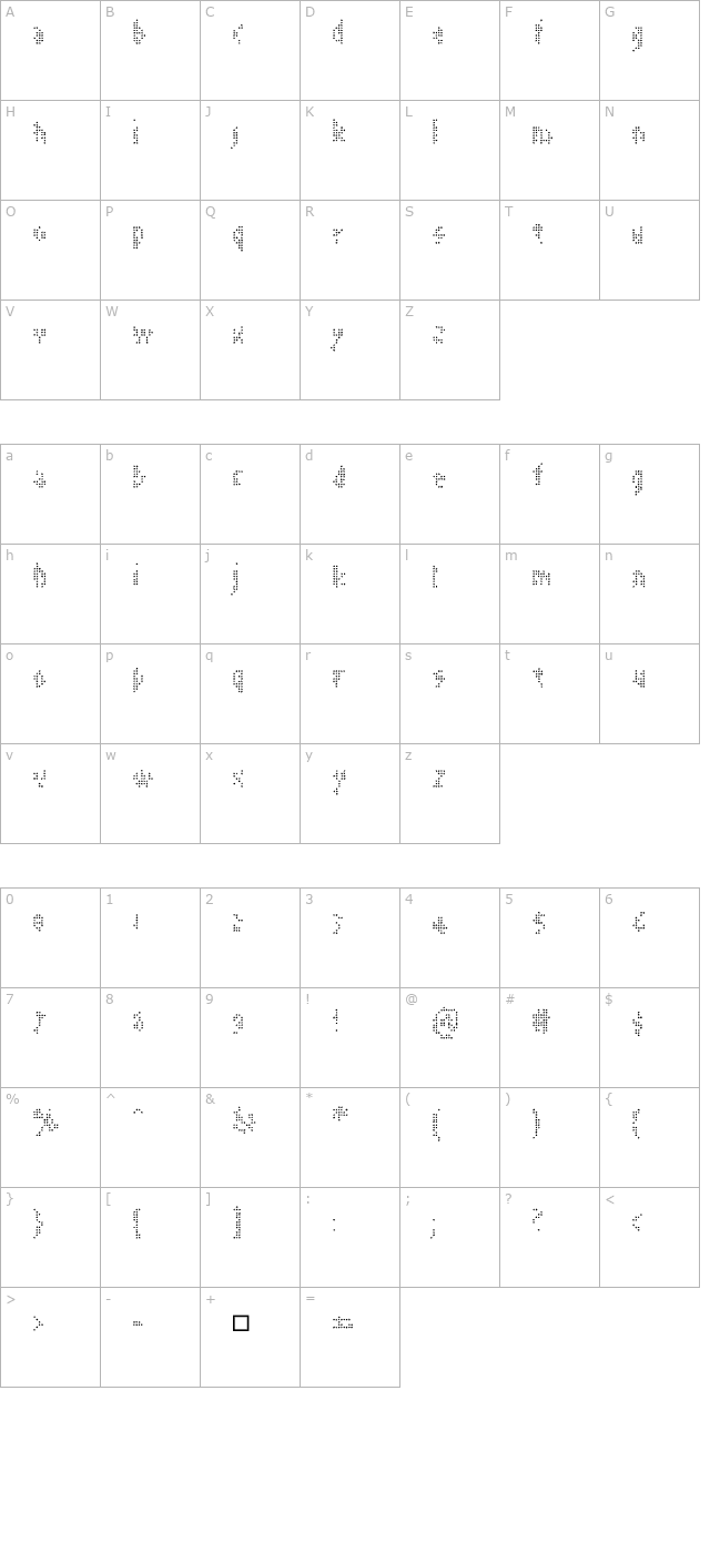 Flixel character map