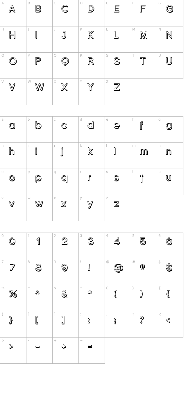 florencesans-shaded character map