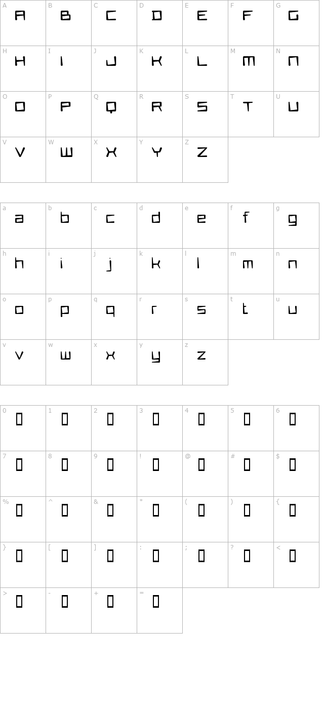 Flotsam Coming Up character map