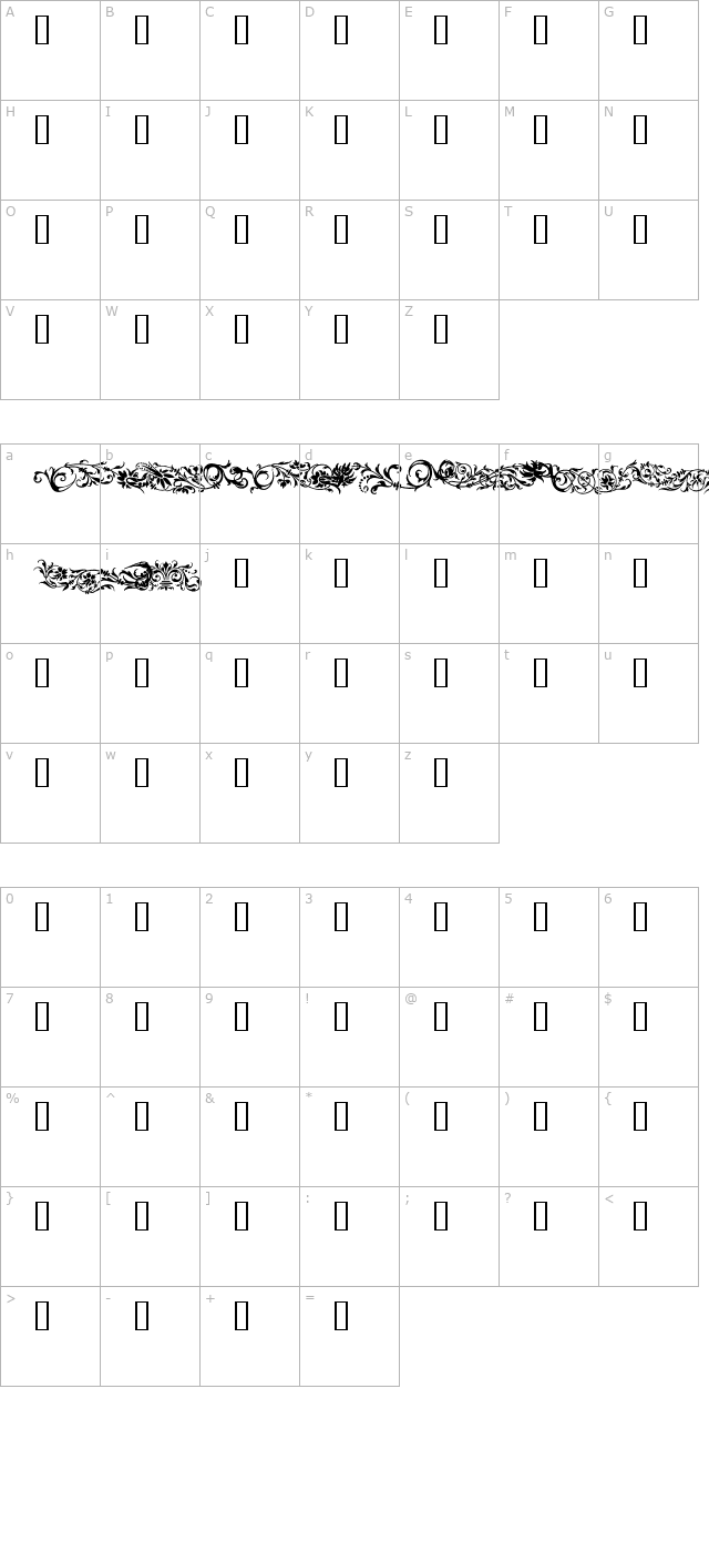 flower-ornaments character map