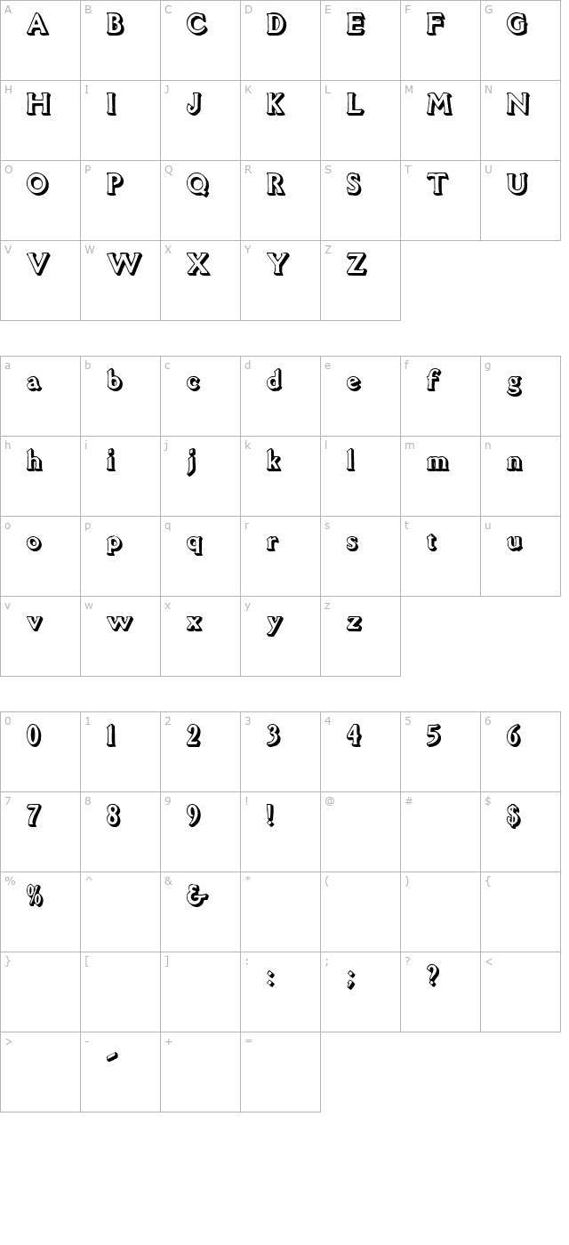 flug character map