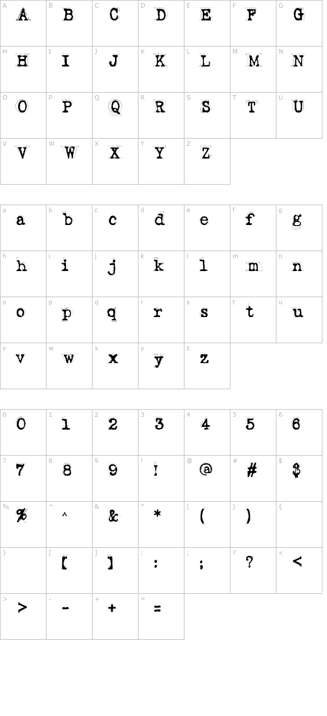 fluoxetine character map