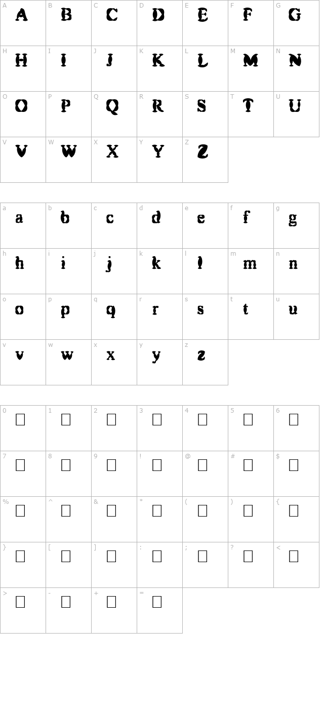 FLW Demo character map