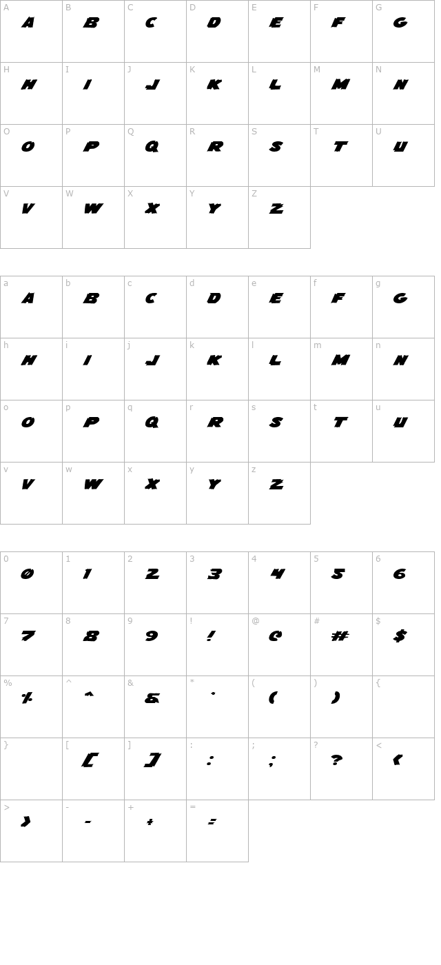 flying-leatherneck-expanded character map