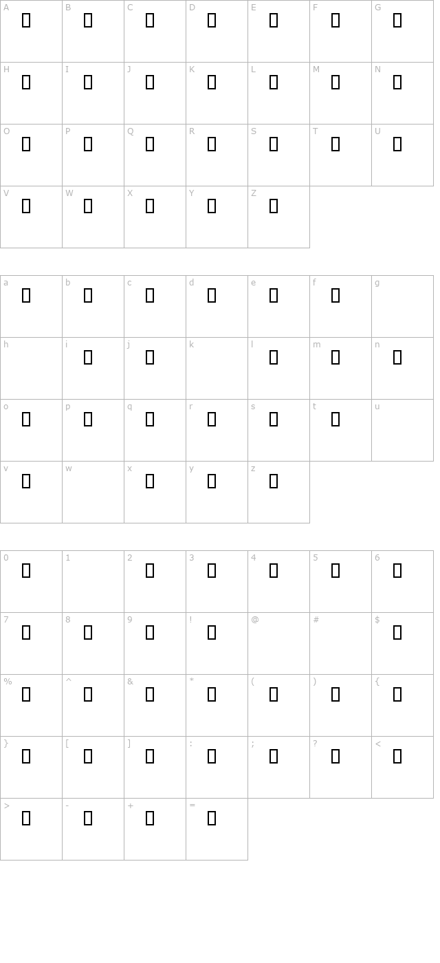 Fnull Plain character map