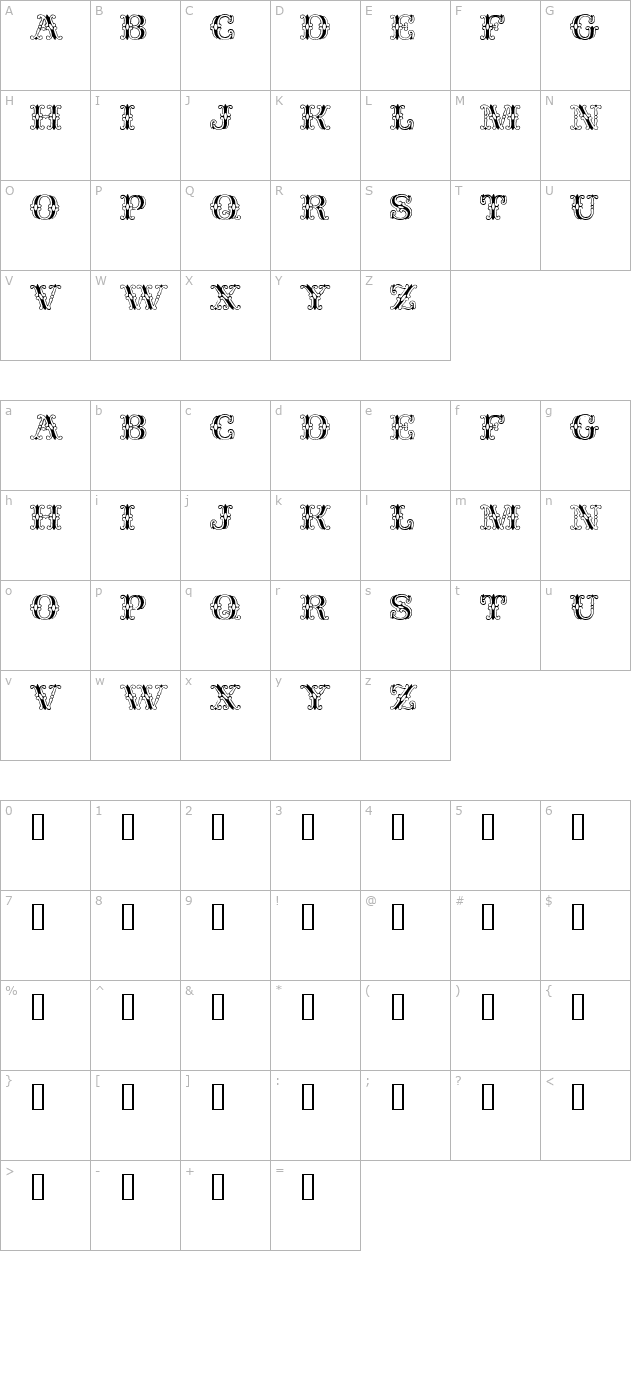 fontanesi character map