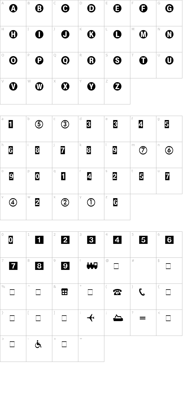 Format Pi One SSi character map