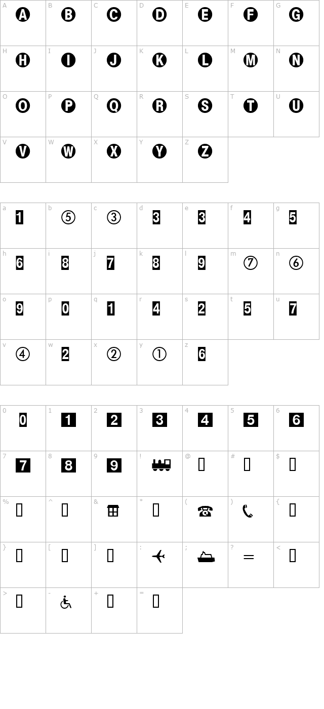 formatpionessi character map