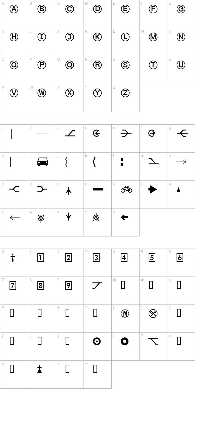 FormatPiTwoSSi character map