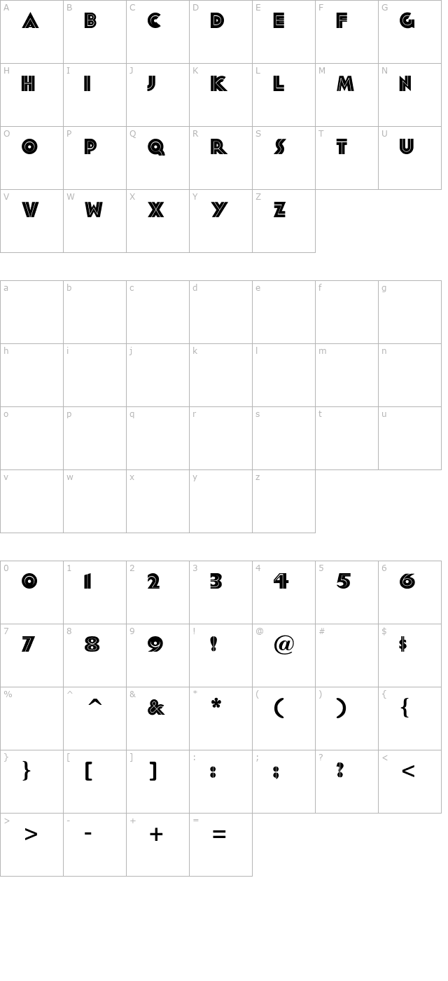 Forty-SecondStreet character map