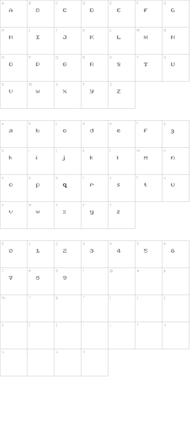 found-receipt character map