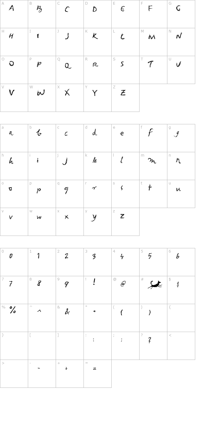 FoxGrunge2 character map